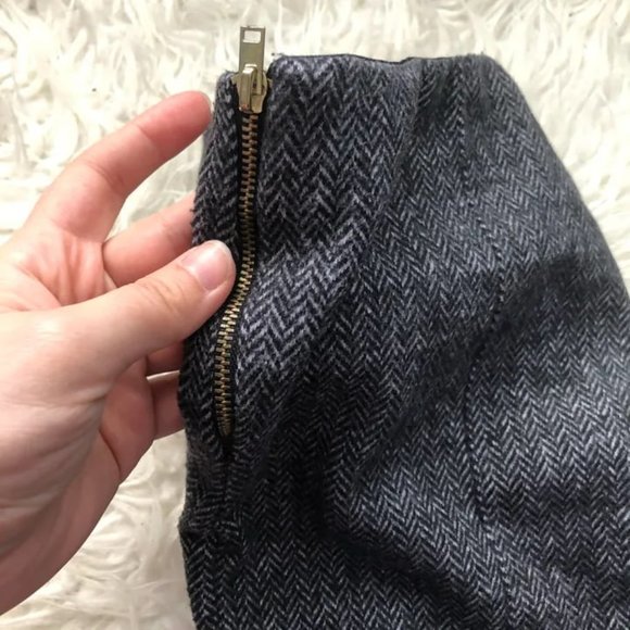 Tweed Ankle Crop Slim Pants - Picture 3 of 9